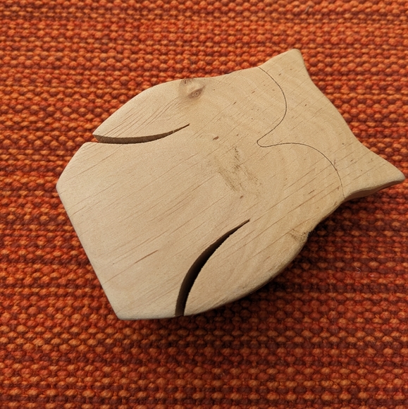 Wooden Carved Owl Decor - Picture 3 of 11